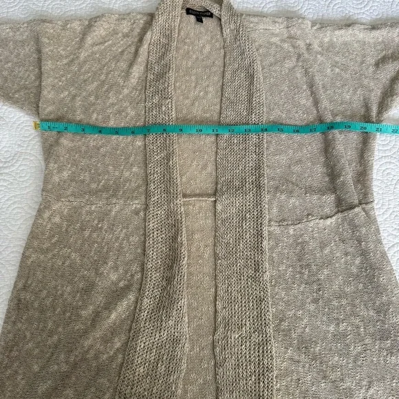 Eileen Fisher Black and Cream Textured Knit Top Linen/Cotton blend Large - Picture 6 of 10